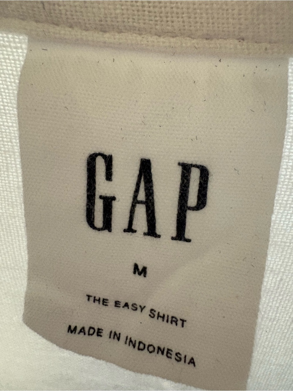 GAP White Linen-Blend Easy Button-Down Shirt - Picture 9 of 9